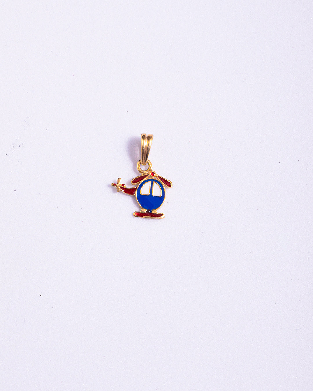 Tiny Helicopter Charm Pendant