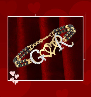 Couple Initials Mangalsutra Bracelet