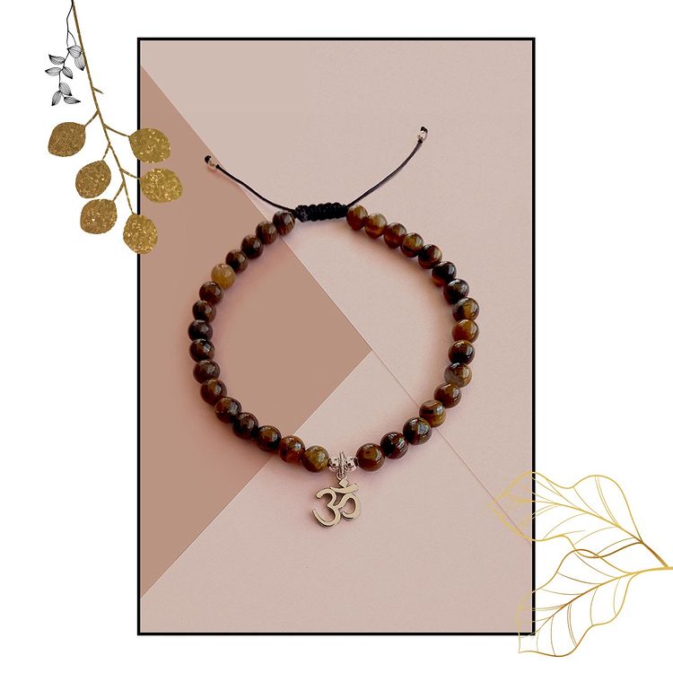 Om Tiger Beads Bracelet